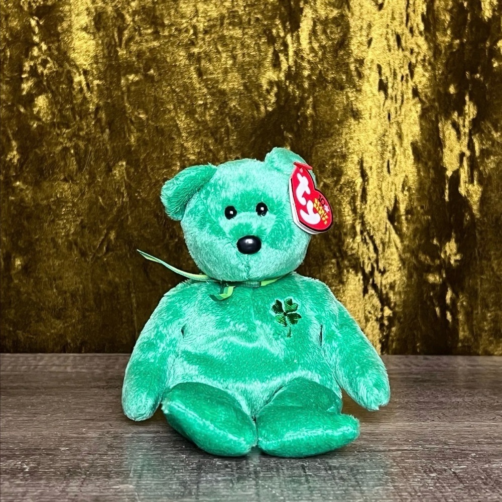 Vintage Dublin Bear Green Beanie Baby Ty Beanie Babies